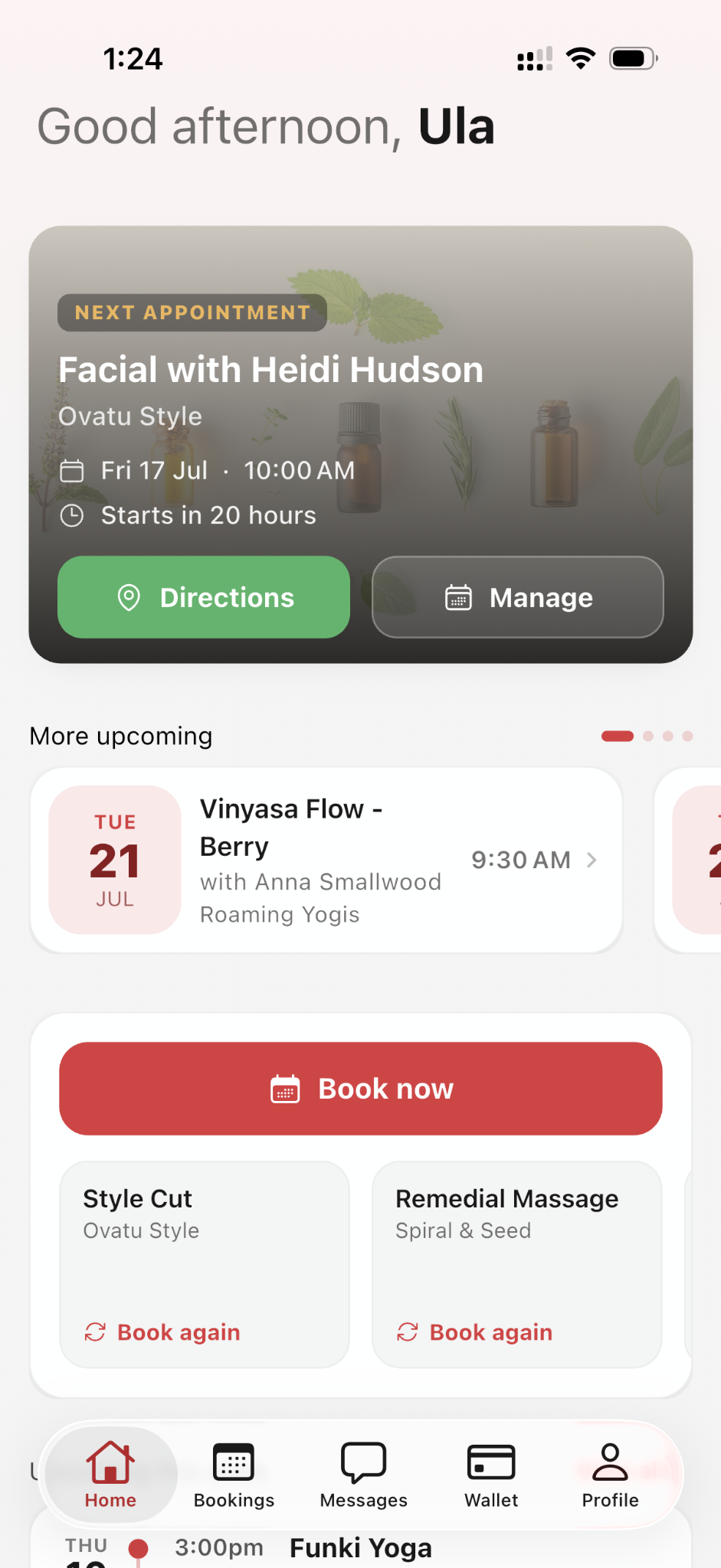BookApp home screen